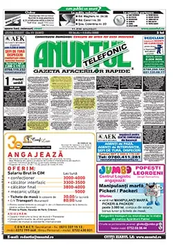 publicitate ziarul Anuntul Telefonic